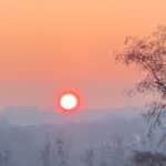 Lever du soleil à Dornot