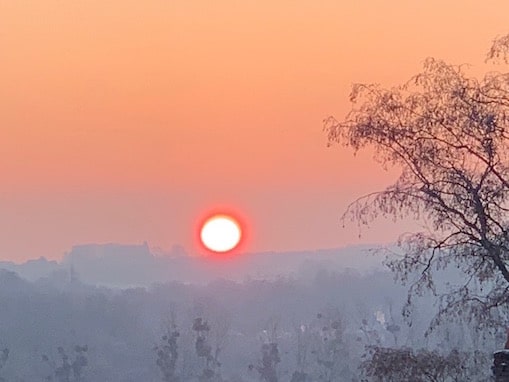 Lever du soleil à Dornot